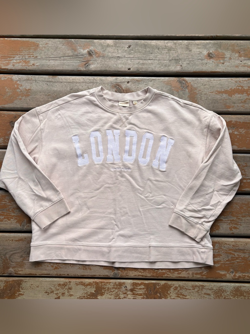 Scotch & Soda Cream Crewneck London Sweater - Size XL